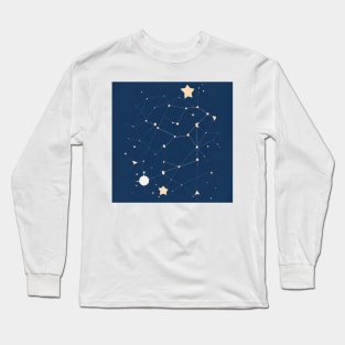 Nighttime Wonders - Navigating the Mystique of Cosmic Patterns Long Sleeve T-Shirt